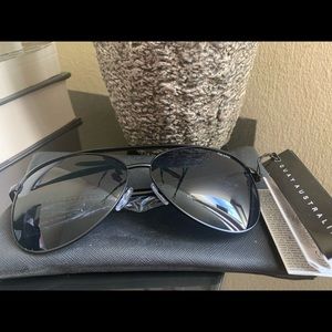 Quay Australia Black Aviator Sunglasses